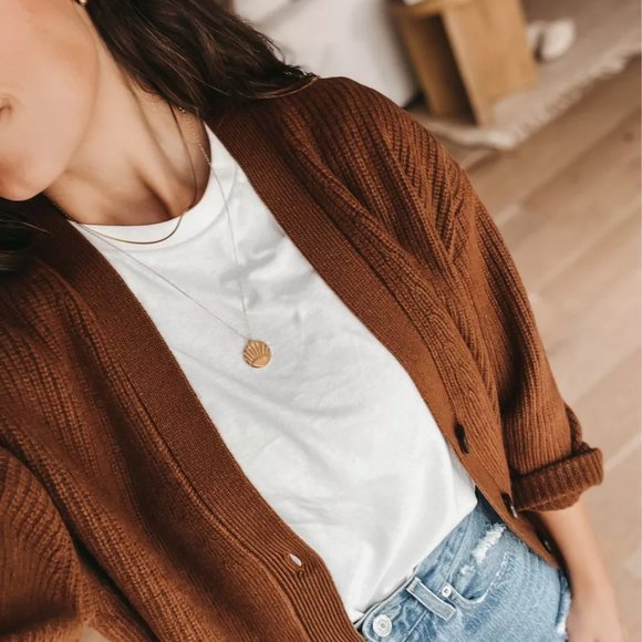 *SOLD* Great Condition Jenni Kayne Cashmere Cocoon Cardigan size Medium - Picture 7 of 7